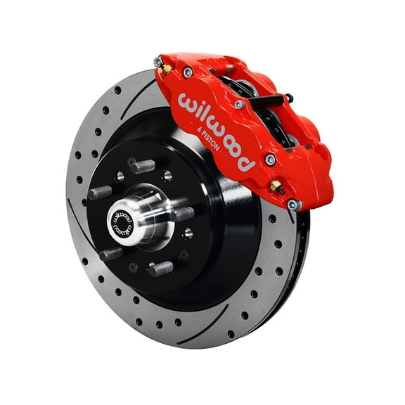 Wilwood 140-12280-DR SL6R Front 12.88" Brake Kit, Red Calipers, Drilled Rotors, For 1979-1981 F-Body & 1978-1985 Buick, Chevrolet, Oldsmobile, Pontiac, GMC W/OEM 11" Rotor