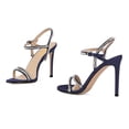 thumbnail image 2 of XYD Women Graceful Rhinestones Open Toe Sandals Ankle Strap Adjustable Buckle Stiletto High Heel Dressy Shoes Size 8 Navy, 2 of 4