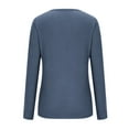 thumbnail image 5 of XUNKUSGA Womens Tops Long Sleeve Round Neck Basic Tops for Woman Solid Color Pullover Casual Cotton T-Shirt Loose Fit S-3XL, 5 of 6