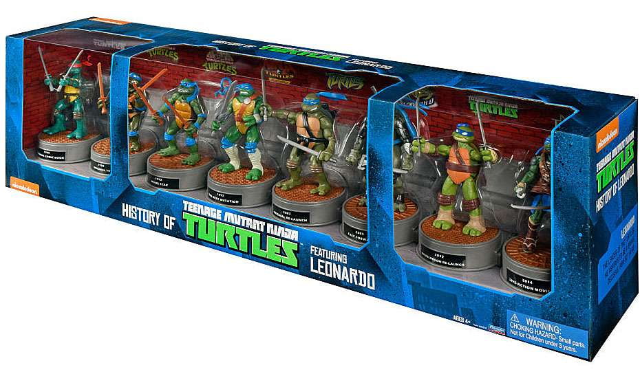 Teenage Mutant Ninja Turtles History of Leonardo Action Figure 8Pack