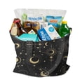 thumbnail image 3 of Solar Eclipse Canvas Tote Bag with Gothic Moon and Star Pattern, Durable Eco-Friendly Reusable Shopping Tote, Lightweight Foldable Handbag for School & Beach, 3 of 7