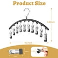 thumbnail image 7 of Aovky Hat Rack for Closet, Metal Hat Organizer for Baseball Caps 2 Pack Hat Hangers Holder with 10 Large Clips Baseball Cap Organizer for Closet Display Storage, Black, 7 of 7