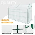 thumbnail image 5 of EAGLE PEAK 10x5x7ft Outdoor Lean to Walk-in Greenhouse with Shelf, White, 5 of 8