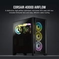 thumbnail image 2 of Funda para PC Corsair 4000D AIRFLOW de vidrio templado Mid-Tower ATX, 2 of 8