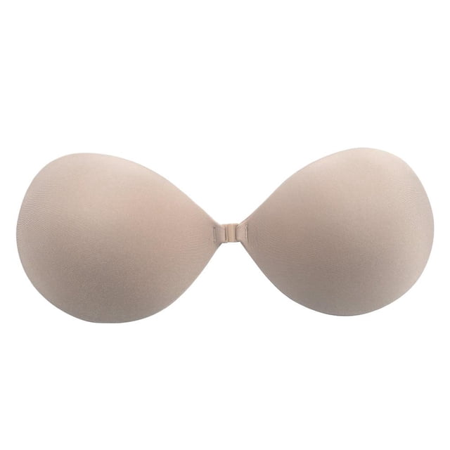 Qiilu Newly Women Lady Push Up Adhesive Backless Strapless Invisible Silicon