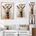 thumbnail image 4 of Designart "Minimalist Elegance Giraffe Portrait" Animals Canvas Wall Art - Traditional Brown Giraffe Hallway Wall Art Decor, 4 of 6