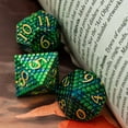 thumbnail image 3 of Cusdie 7PCS/Set DND Metal Dice, Dragon Scale Metal Dice Set, Polyhedral Dice Set, for Role Playing Game D&D Dice MTG Pathfinder, 3 of 5