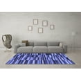 thumbnail image 3 of Ahgly Company Indoor Square Southwestern Blue Country Area Rugs, 7' Square, 3 of 4