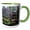 Green/White, variant on 3drose, Red Bud Tree and Bridge, 11oz Mug