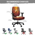 thumbnail image 6 of SCRAWLGOD Set of 2 Non-Slip Office Chair Slipcover Comfortable Breathable Computer Chair Slipcover Removable Dustproof High Back Chair Covers, Cardinal Cross Maple Leaf Yellow Red, 6 of 7
