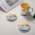 thumbnail image 2 of Circular Drink Coasters Set Beautiful Flamingo Beautiful Home Decor Diatomite Heat-Resistant Diatomite Protect Table Countertop, 2 of 7