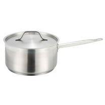 Winco Premium Stainless Steel Sauce Pan with Cover, 6 Quart - 1 set.