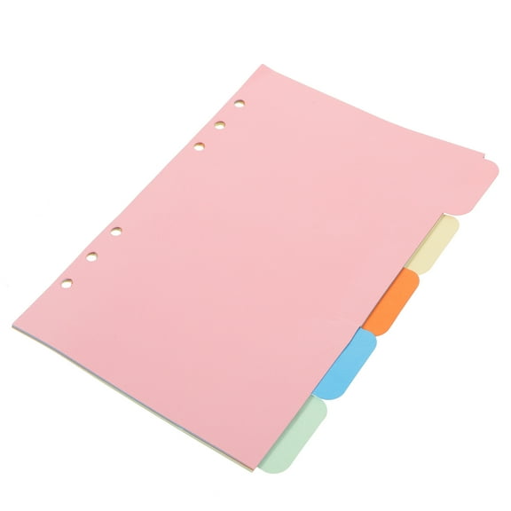 DEMACRIO Binder Index Divider Tab Dividers Assorted Color 1 Set 6 Holes for Ring Binders