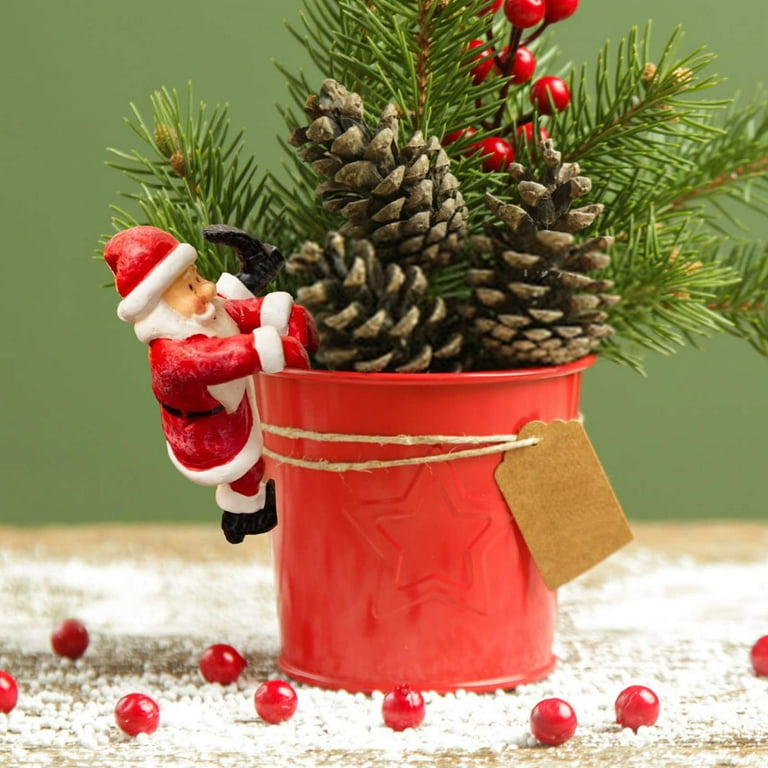 Luoshdecor Christmas Plant Pot Hanger,Cute Resin Snowman Santa Hanging  Climbing Pot Buddies Ornament for Flower Pots Garden Decor 4.3 in -  Walmart.com