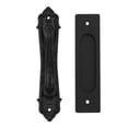 thumbnail image 1 of Sliding Barn Door Handle, Punch Free Flat Back Door Pull Handles Black Aluminum Alloy  for Gate, 1 of 7