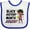 White and Royal, variant on Inktastic Black History Month Rocks- Girl with Guitar Boys or Girls Baby Bib