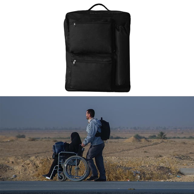 Almacenamiento de silla de ruedas Organizador lateral impermeable Durable deformación lavable capacidad Tela Oxford pa viajes shamjiam Bolsas de almacenamiento para sillas de ruedas