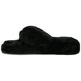 thumbnail image 2 of Brinley Co. Women's Soft Faux Fur Slip On Slippers, 2 of 6