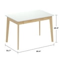 thumbnail image 3 of MONSLIPA Writing Study Table with 2 Drawers, Cumputer Desk for Home Office, White, 39.4"*21.7", 3 of 7