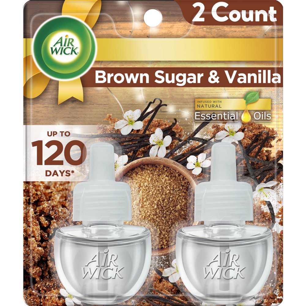 Air Wick Plug in Scented Oil Refill, 2 ct, Vanilla Creme, Air Freshener