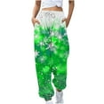 thumbnail image 2 of WXLWZYWL Women Merry Christmas Sweatpants Drawstring Jogger Snowflake Fun Print Elastic Waist Casual Trousers Warm Comfy Pants with Pockets, 2 of 5