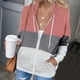 thumbnail image 4 of Pntutb Mujer Casual Empalme Color Sólido Manga Larga Cremallera Jersey Con Capucha Tops Con Bolsillo Liquidación Pntutb Pntutb-4221, 4 of 8