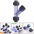 thumbnail image 2 of I.D 20~63mm Transparent PVC Y-Type Filter Aquarium Fish Tank Irrigation Filters, 2 of 11