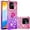 Pink Purple, variant on Phone Case for Xiaomi Redmi 10C, Shiny Bling Quicksand Effect TPU Bumper Case with Four Corners Protection Cover for Xiaomi Redmi 10C, Pink Purple