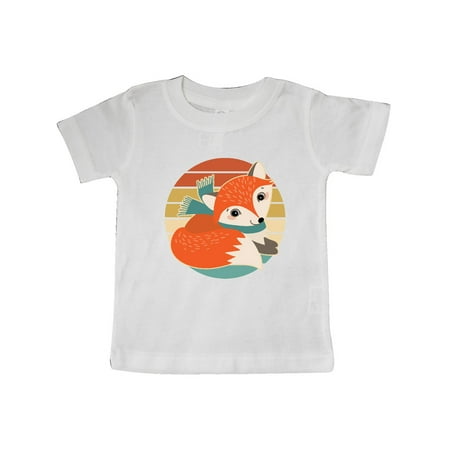 

Inktastic Woodland Fox Retro Sunset Gift Baby Boy or Baby Girl T-Shirt