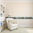 thumbnail image 3 of Concord Wallcoverings Wallpaper Border Place Pattern City Houses Gardens Harbor for Living Room Cottage, Blue Green Brown Red White Grey, 6 Inches by 15 Feet 00029165, 3 of 4