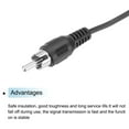 thumbnail image 4 of Uxcell 5Pcs Adaptador de Cable de Audio RCA Macho a Alambre Desnudo para Amplificador, Receptor, Altavoces 39.4", 4 of 6