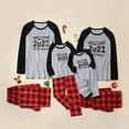 thumbnail image 2 of Odeerbi Christmas Pajamas For Family Matching Outfits Printed Blouse Tops+Pants Xmas Set, 2 of 9