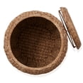 thumbnail image 4 of Casafield Round Storage Basket with Lid, Cinnamon - Handwoven Water Hyacinth Hamper Organizer for Laundry, Blankets, Plants, 4 of 7