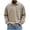 Khaki, variant on Zivyakyron Casual Mens Polo Shirt Fall Button Long Sleeve Collared Loose Vintage Shirts Washed Solid Green L