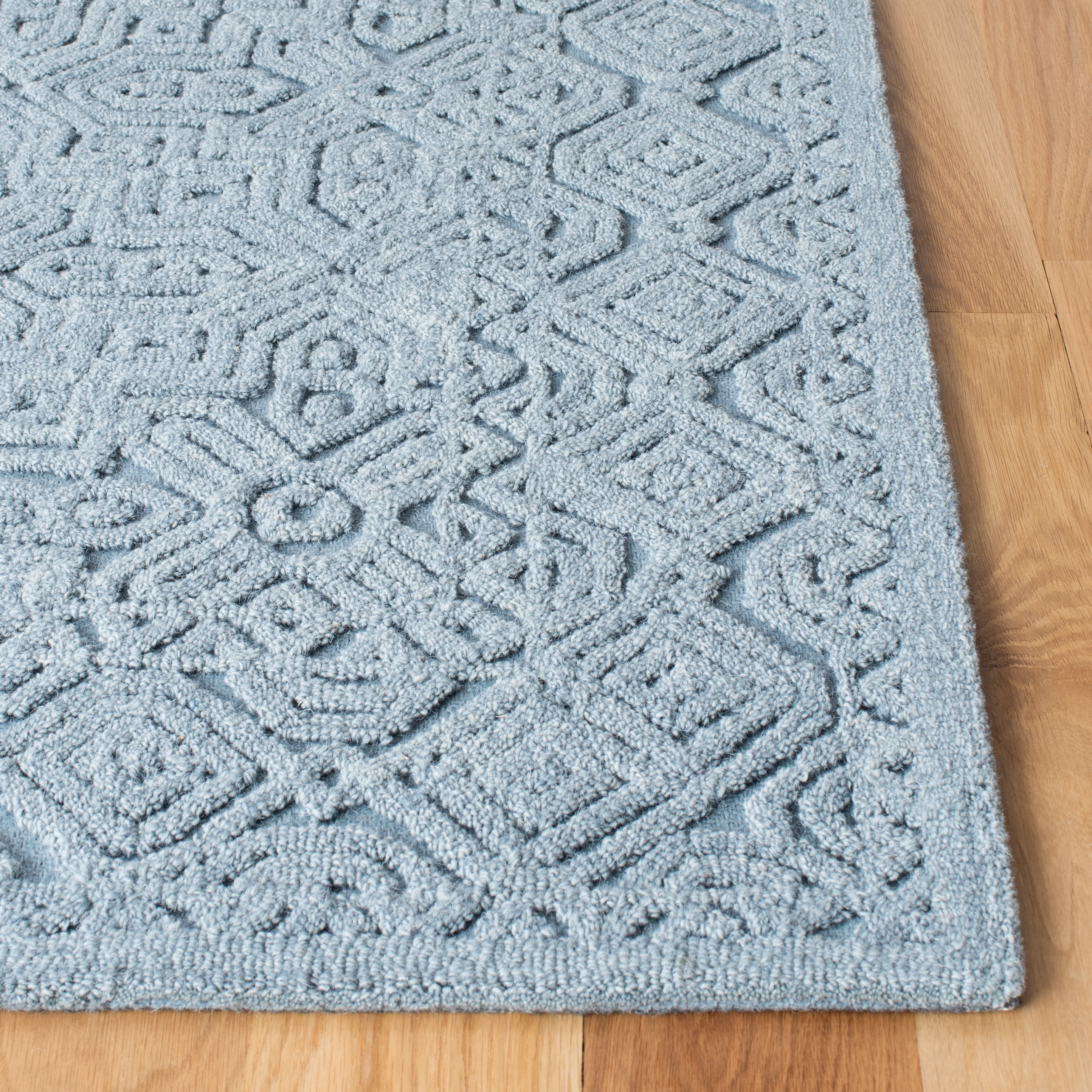 SAFAVIEH Textural Dinah Geometric Runner Rug, Blue, 2'3" x 8'