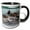 Black/White, variant on 3drose, Usa, Alaska, Inian Islands. Young Stellar Sea Lions Swimming., 11oz Two-tone Black Mug