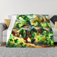 thumbnail image 1 of Fotbe st. patrick’s day gnomes Manta de Franela con Estampado, Manta Ultrasuave para Cama, Sofá, Auto, Hipoalergénica y Antibolitas-80"x60", 1 of 6