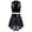 Black, variant on YONGHS Girls Metallic Crop Top with Pleated Skirt for Hip Hop Jazz Streetwear Dance Performance Party Silver 10