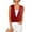 Red-01, variant on Womens Summer Casual Sleeveless Hide Belly Fat Banded Bottom Wrap Tops T-Shirts