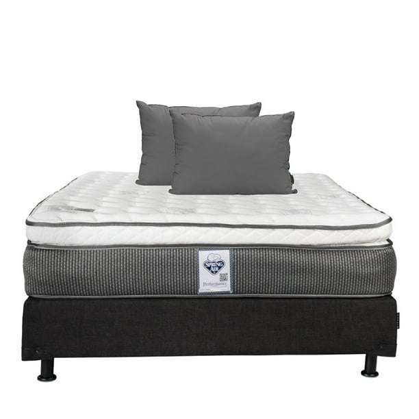 Colchón Matrimonial Phantom Spring Air + Box + Almohada 2 Pack