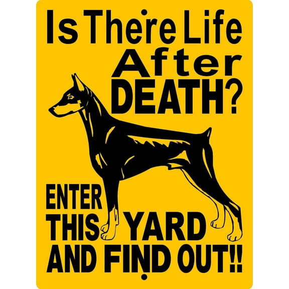Doberman Pinscher Dog Sign 9x12 Aluminum Sign brand AVDPS