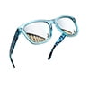 B-Transparent blue mercury mirrored