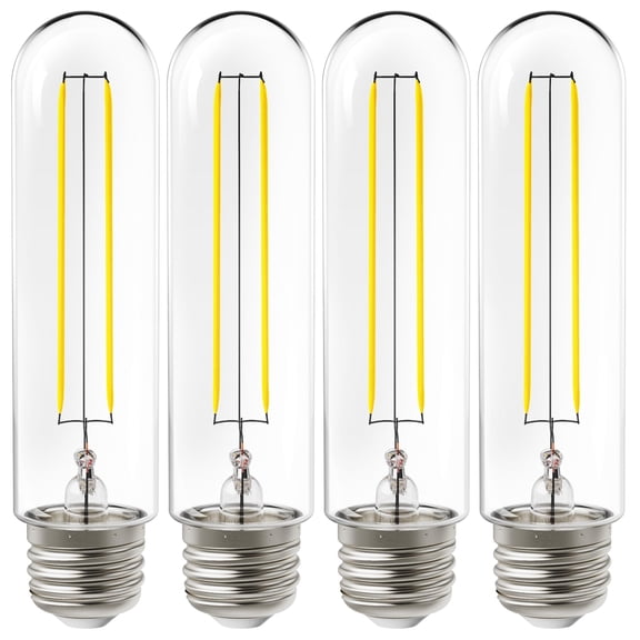 Sunco 4 Pack Dusk to Dawn T10 LED Bulb, 5W=40W, Edison Tubular Light