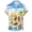 Sky Blue, variant on BUWTTED Men's Shirts Summer Vacation Parrot Printed Casual Short Sleeve Button Down Turn Down Neck Beach Hawaiian Graphic Blue Shirt L