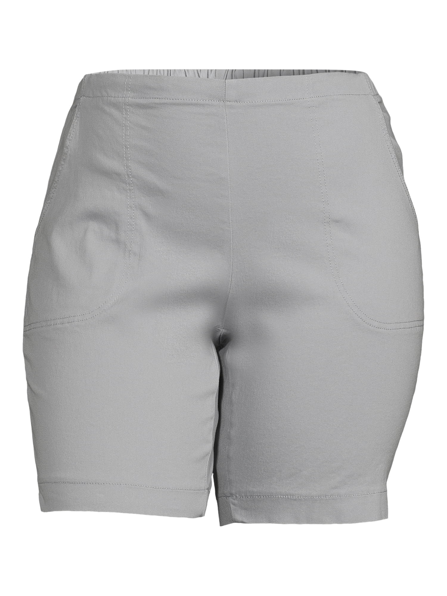 JMS Just My Size by Hanes Women's Plus Size Pull On Shorts with Pockets, Single and 2-Pack, 9” Inseam, Sizes 0X-4X