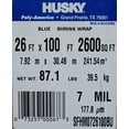 thumbnail image 3 of 26' x 100' 7 Mil Husky Brand Shrink Wrap - Blue, 3 of 6