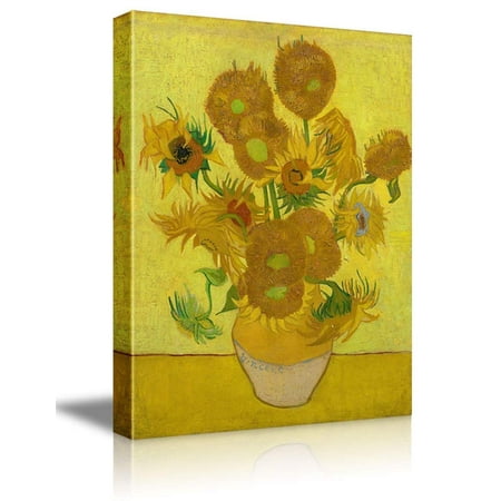 wall26 The Sunflowers by Vincent Van Gogh - Oil Painting Reproduction on Canvas Prints Wall Art, Ready to Hang - 32
