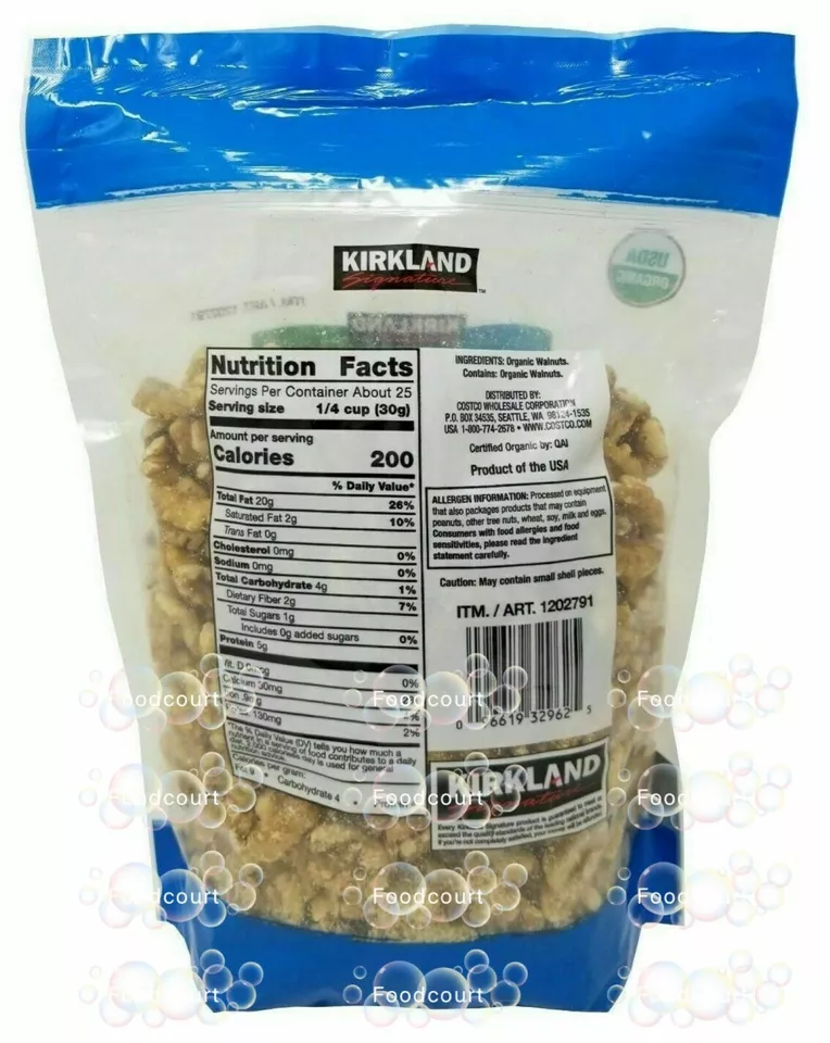2 Packs  Organic Walnuts 1.7 LB Each Pack