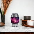 thumbnail image 5 of JAGASY Pink Small Urn for Boy - Pink Galaxy Stars Decorative Urns for Ashes - Mini Keepsake Urn for Ashes for Women - Little Cremation Urns for Girl - (3 Inch), 5 of 7