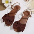 thumbnail image 5 of Zynoxe Womens Sandals Fashion Sweet Bow Non Slip Beach Sandals Breathable Open Toe Shoes for Women Comfy Adjustable Ankle Strap Summer Walking Flats 6, 5 of 9